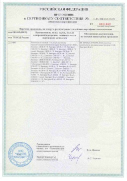 2017.05.31 Выборг - Химтраст. Приложение к сертификату пенополиуретановые утеплители на основе напыляемого компонента. ТУ 2254-021